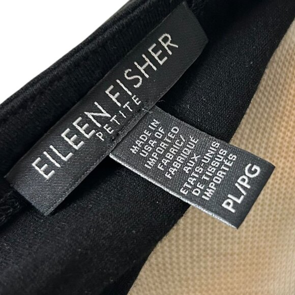 Eileen Fisher Viscose Jersey Sleeveless Dress/Tunic Black Crew neck Sz PL - Picture 5 of 6